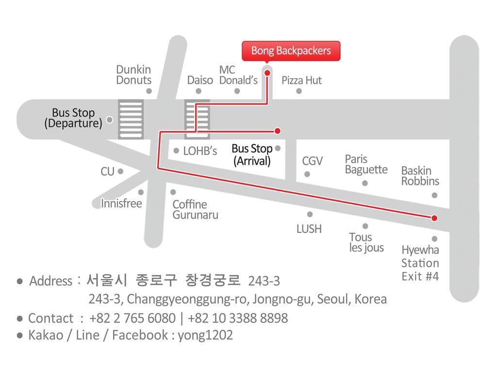 Bong Backpackers Hostel Seoul Bagian luar foto